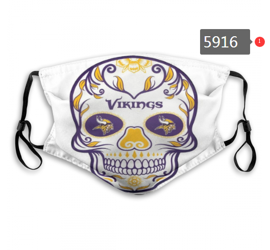 2020 NFL Minnesota Vikings #5 Dust mask with filter->nfl dust mask->Sports Accessory